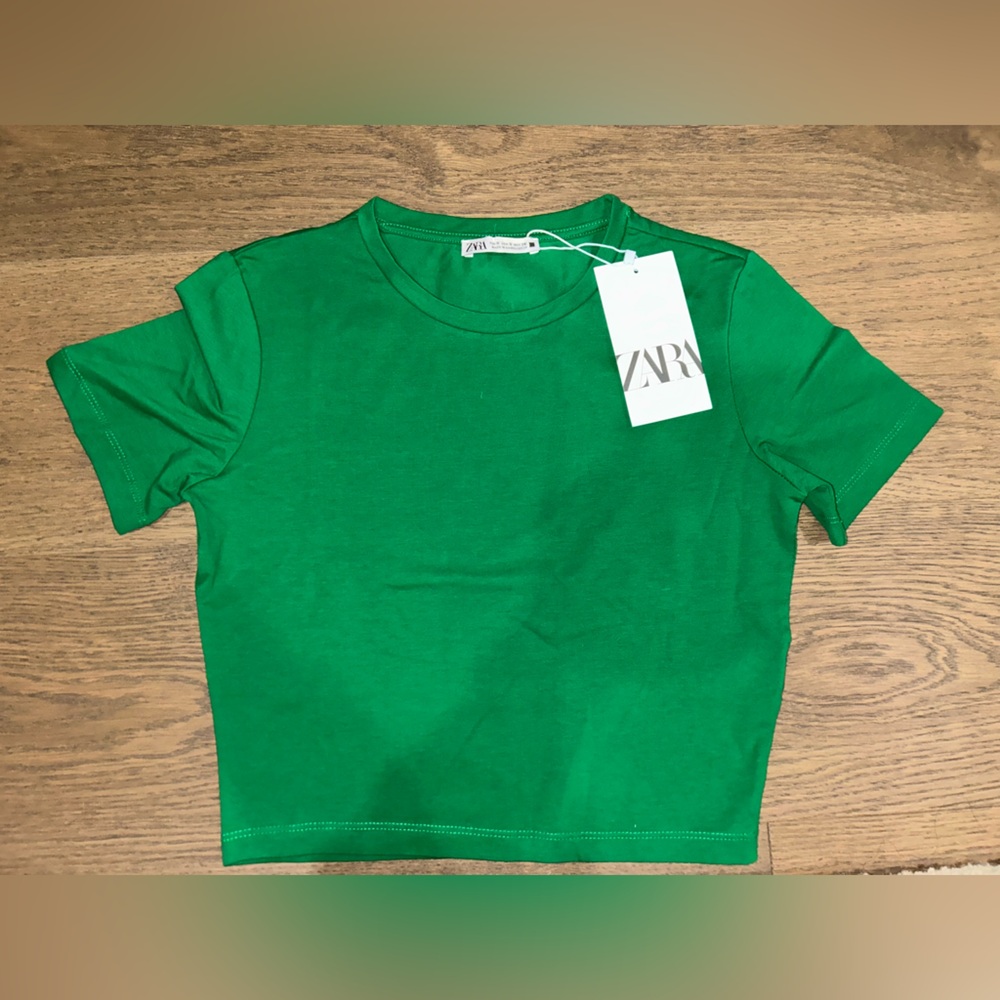 Zara Emerald Green Short Sleeve Top